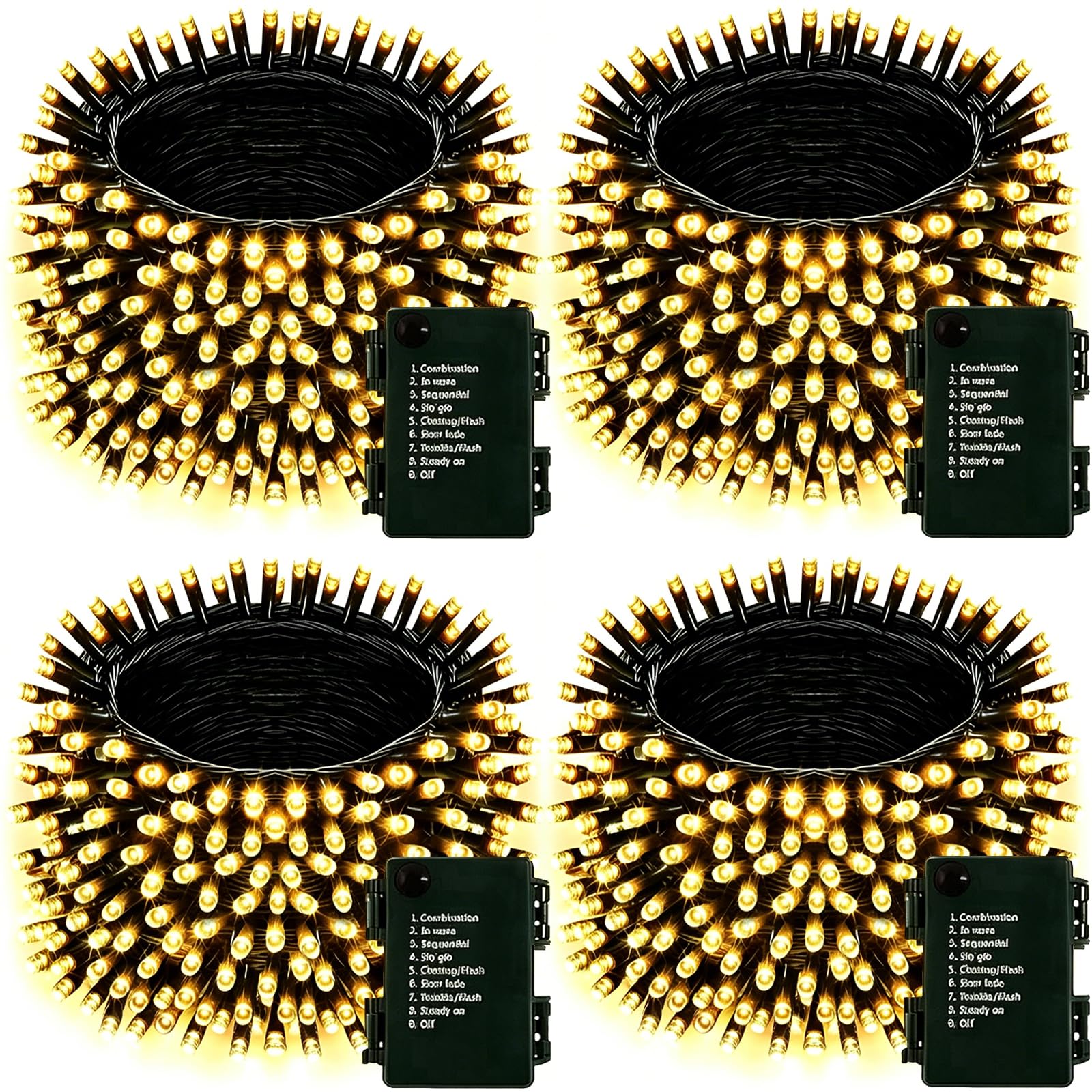 Mewuvn 4Pack 160FT 400 LED String Lights