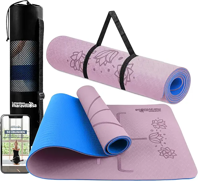 LA MENTE ES MARAVILLOSA Yogamatte - Rutschfest, Gepolstert, Mit Tasche & E-Book