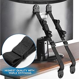PERLESMITH TV Anti-tip Straps for TV, Screen and Furniture - Heavy Duty Dual Safety Straps with Metal Plate for Child Protection-Adjustable Earthquake Resistant Straps Secure Safety (PSAS1)