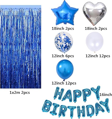 Miniatura 2 de Kit de decoración de fiesta de cumpleaños número 16 de oro rosa, pancarta de feliz cumpleaños, cortina con flecos, globo de látex y globos de