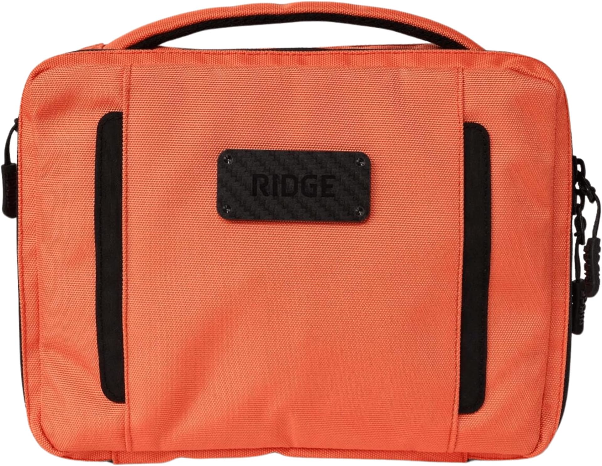 The RidgeTravel Toiletry Bag - Premium 900D Ballistic Nylon with Organizer Pockets -Basecamp Orange