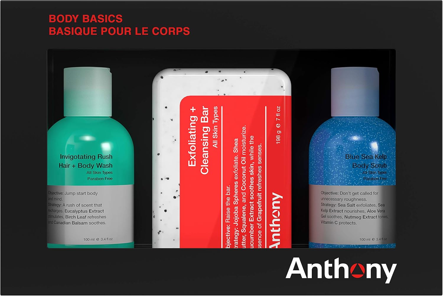 Anthony Body Basics Feel Fresh and Smooth Head to Toe 3 Piece Body