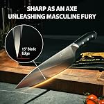 Knife Set with Block, Kitchen Knife Set 15-Piece with Sharpener - High Carbon Stainless Steel Dishwasher Safe Knives with Ergonomic Handles for Chef & Home
