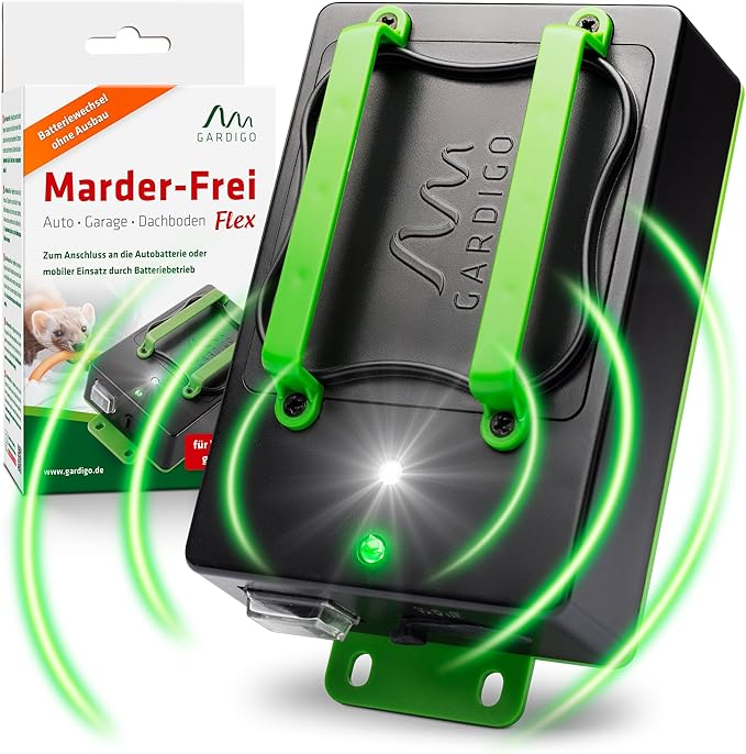 Gardigo Battery-Powered Ultrasonic Marten Deterrent: Efficient Protection for Vehicles