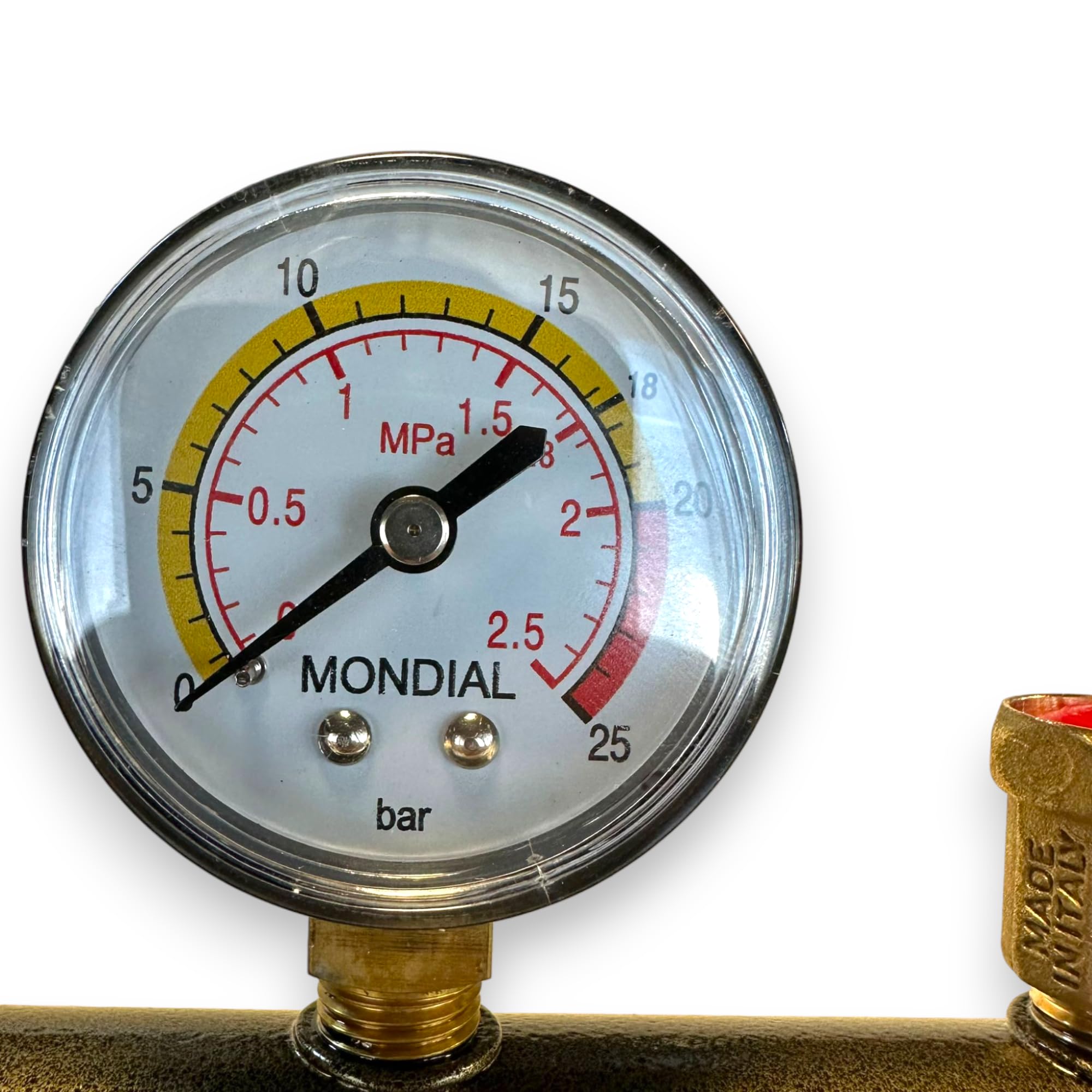 CENTRALITA para gas completa de flexibles, manómetro y válvula.