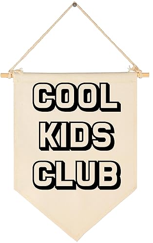 Letrero artístico con bandera de club para niños, regalos artísticos para bebés, recién nacidos, niñas, niños, decoración de pared, regalo para