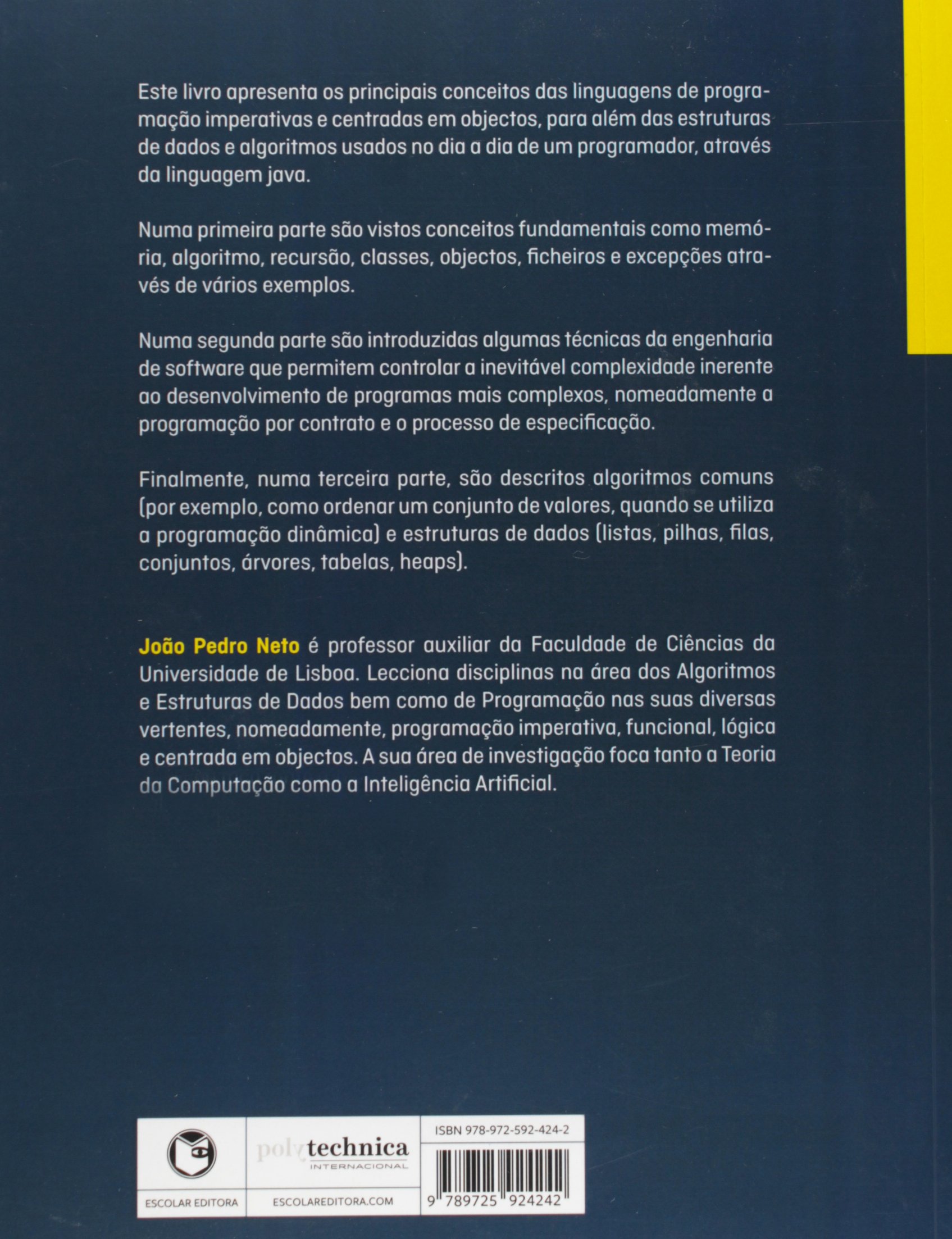 Programação Algoritmos e Estruturas de Dados