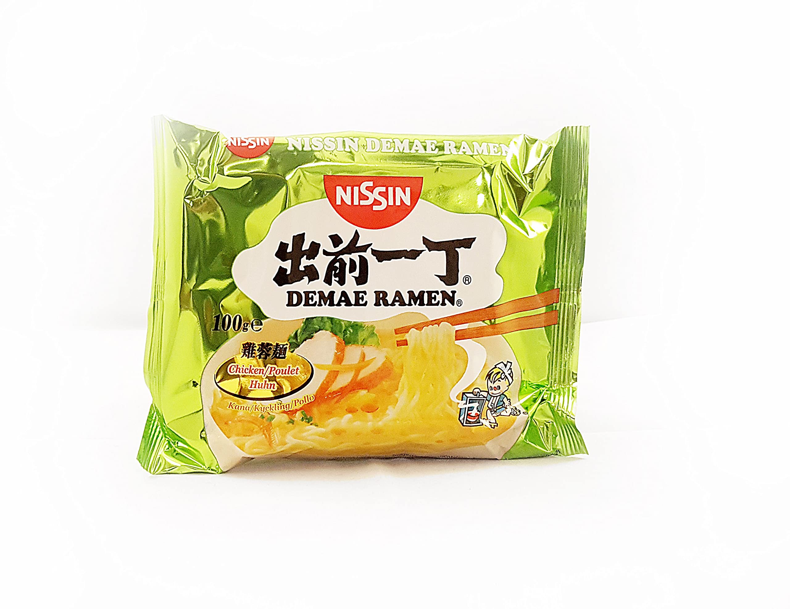 Nissin Demae Ramen - Sopa japonesa de fideos, sabor a pollo, 100 g