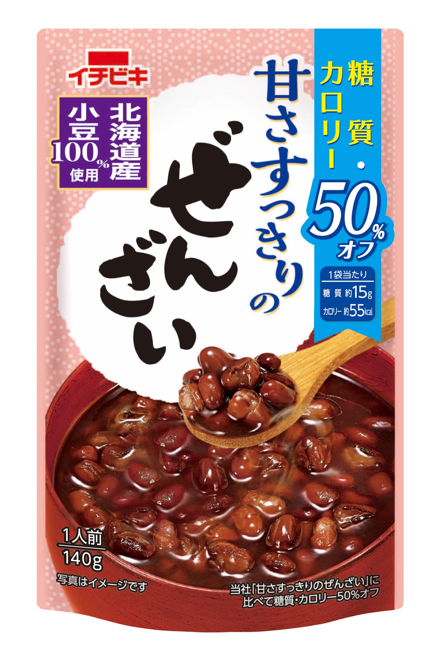 イチビキ 甘さすっきりの糖質カロリー50％オフぜんざい 140g