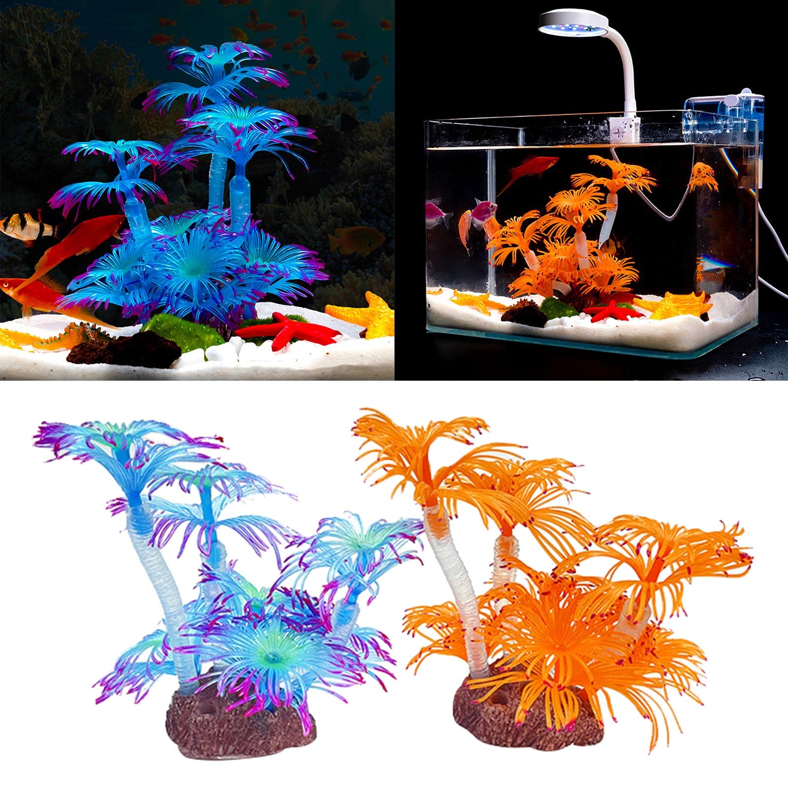 Xinsheinelry Aquarium Decor Coral Fish for Coral Artificial Silicone Coral Ornaments Safe and
