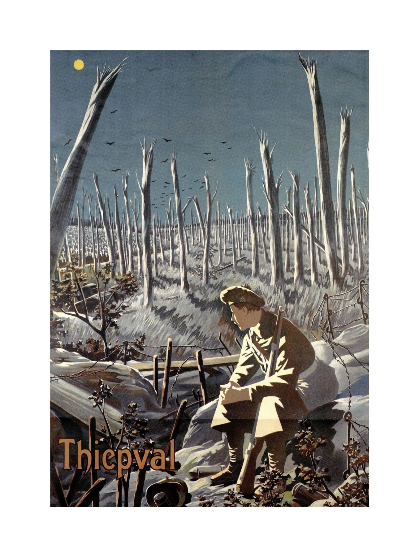Wee Blue Coo Vintage Ad War WWI Allies Battle Horror Somme Death Wall Art Print