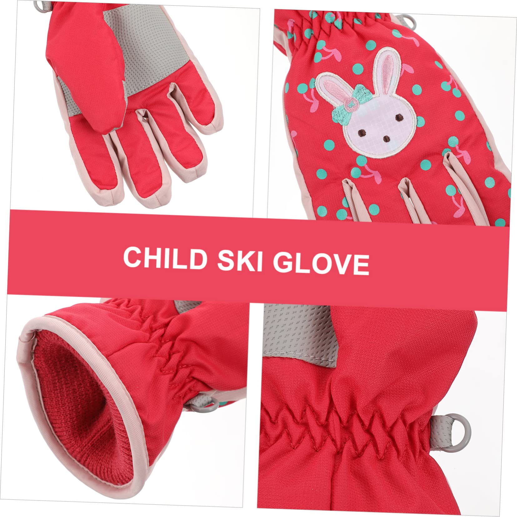 ABOOFAN 2 Pares Guantes De Esquí Niña Mitones De Esquí Guantes De Niña Mitones De Nieve Guantes De Snowboard Cálidos Guantes De Esquí Guantes De Invierno Mantener Caliente Chapa Paño Niño