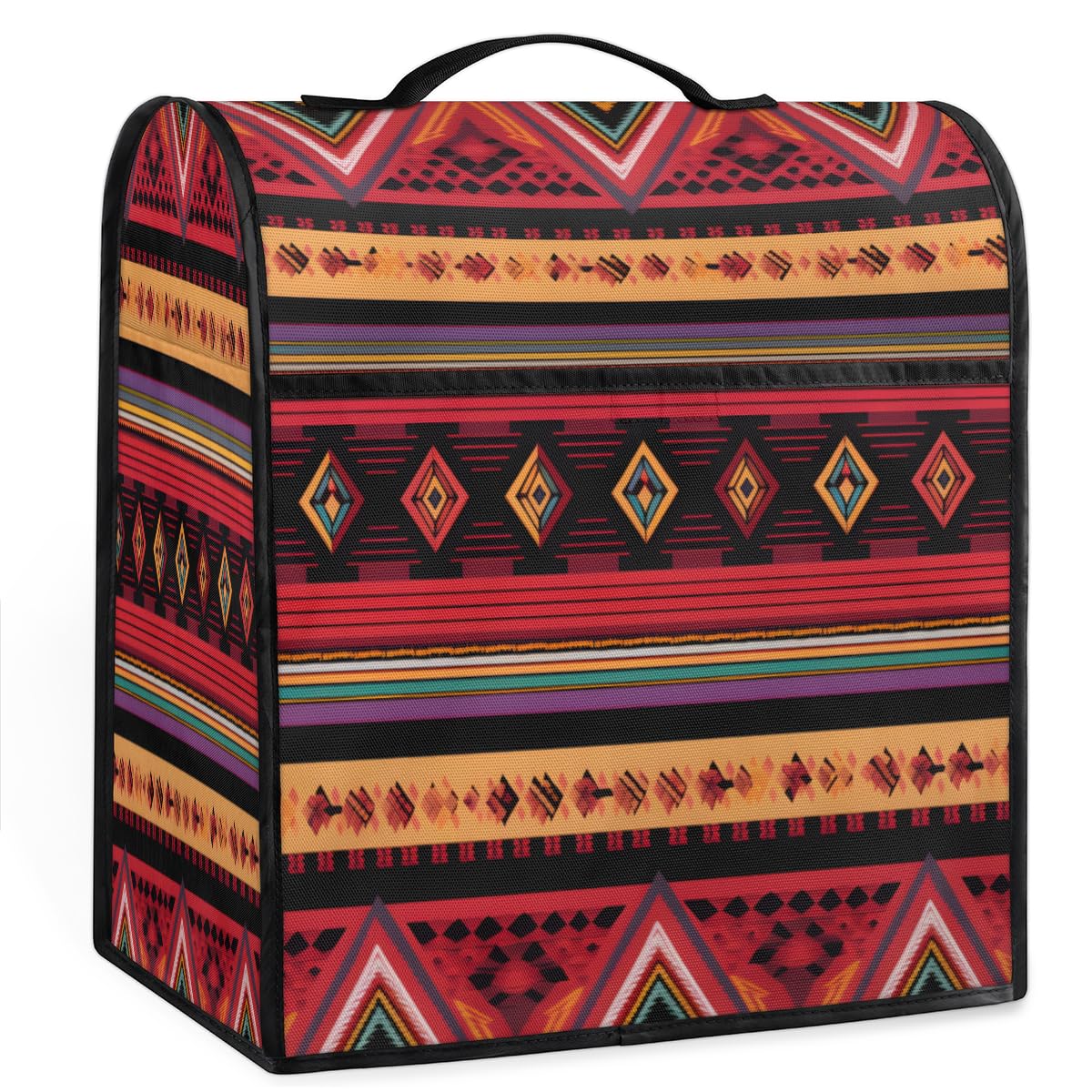 Coffee Maker Cover Aztec Ethnic Pattern Kitchen Appliance Covers Small Appliance Covers Blender Cover Juicer Cover Dust Covers for Kitchen Appliances with Top Handle and Pockets,Washable,C237