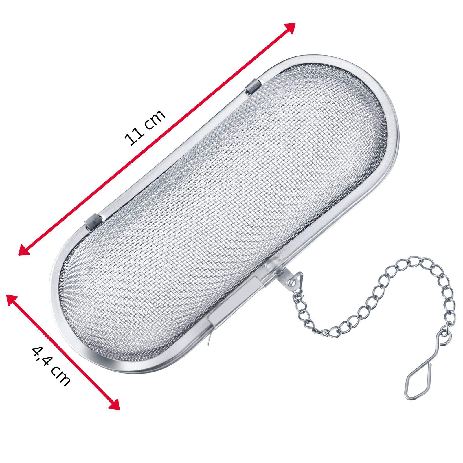 Westmark Infusor de hierbas, especias y té, Longitud: 11 cm, Acero inoxidable, Plata, 32302260