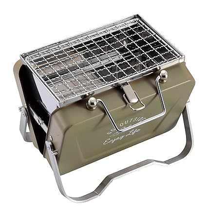 Captain Stag UG-79 Monte Barbecue Stove, V-Type, Tabletop Grill, B6 Type, Khaki