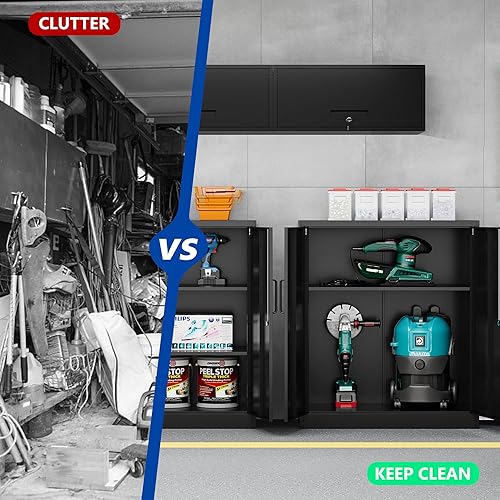 Vista 19 de Armario de almacenamiento de metal, armario de metal de 72 pulgadas, armario de acero alto blanco de 72 pulgadas, armario de empleados con estantes