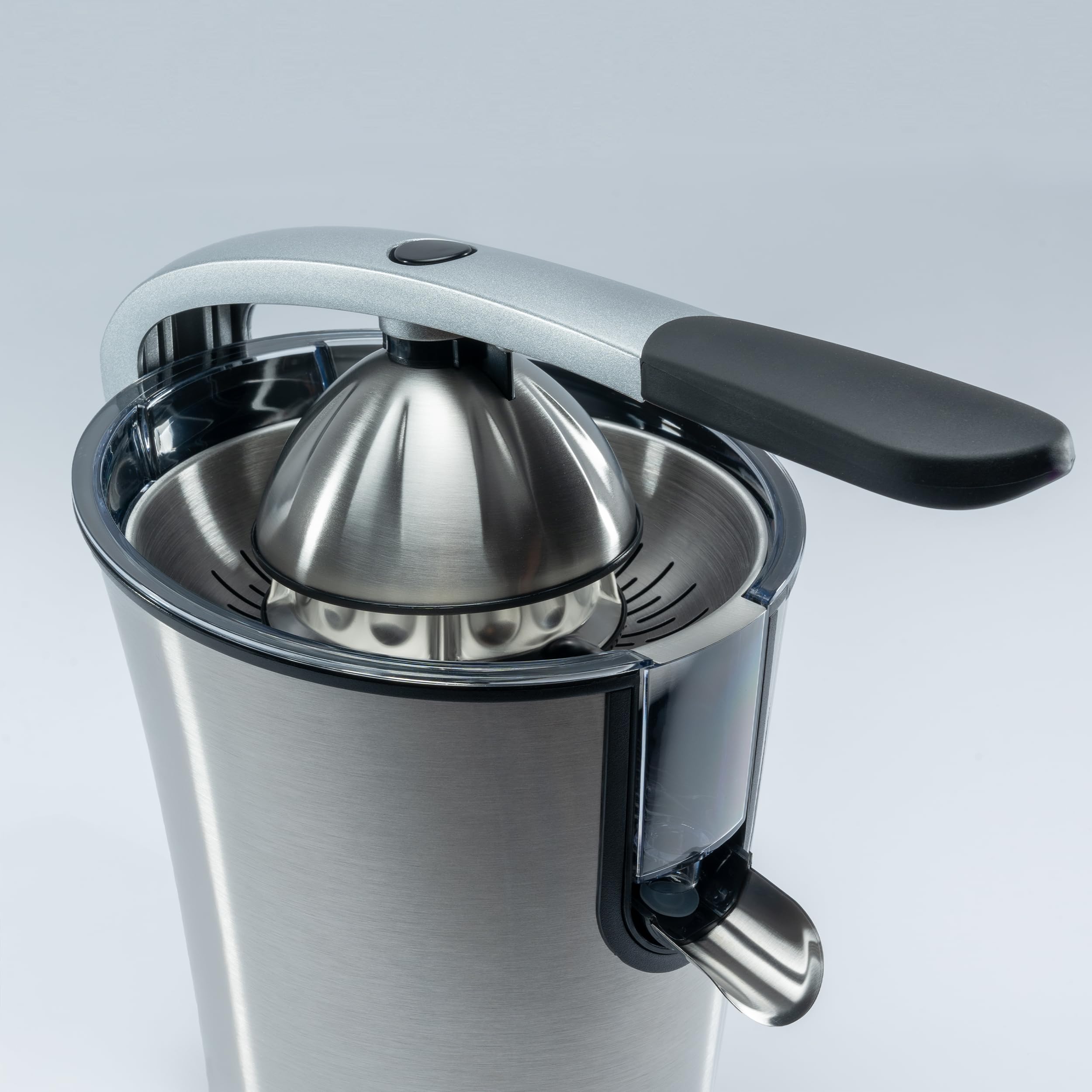 RGV Arancia Express - Spremiagrumi Elettrico – Spremiagrumi Elettrico a Leva 160W, Cono e Filtro in Acciaio Inox, Beccuccio Antigoccia Regolabile, Microswitch di Sicurezza
