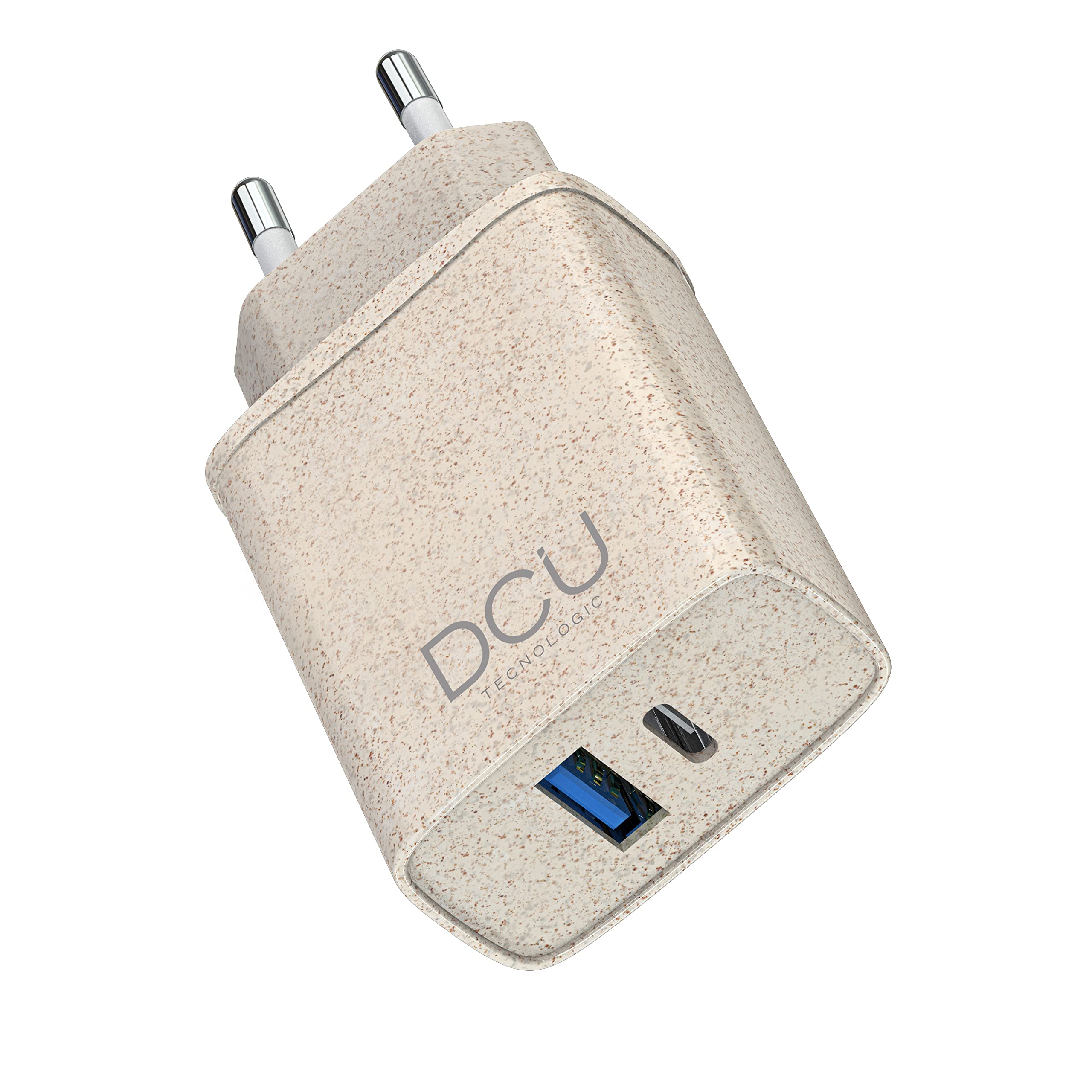 Dcu Tecnologic | Caricatore Usb Eco | Usb Tipo C | Eco Friendly Qc 3.0 |Materiali Riccavo E Biodegradabile | Caricatore Alta Velocità | Potenza 20 W - 4