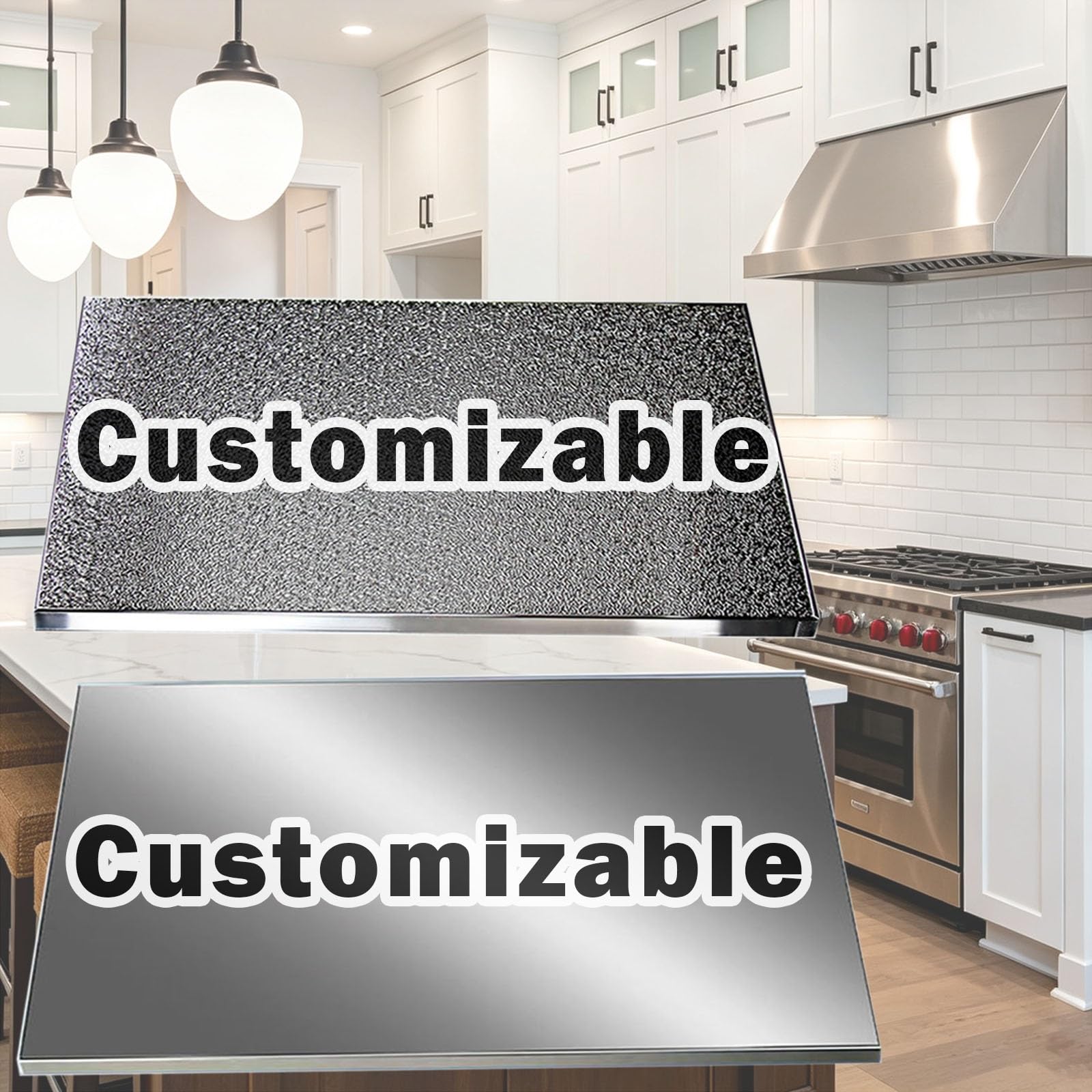 Gflpsqia One Color Fireproof Heat Shield Board For Kitchen, Fridge Heat Protector From Stove Side, Stovetop Refrigerator Splash Guard For Pantry Area/Food Truck/Cooking Areas