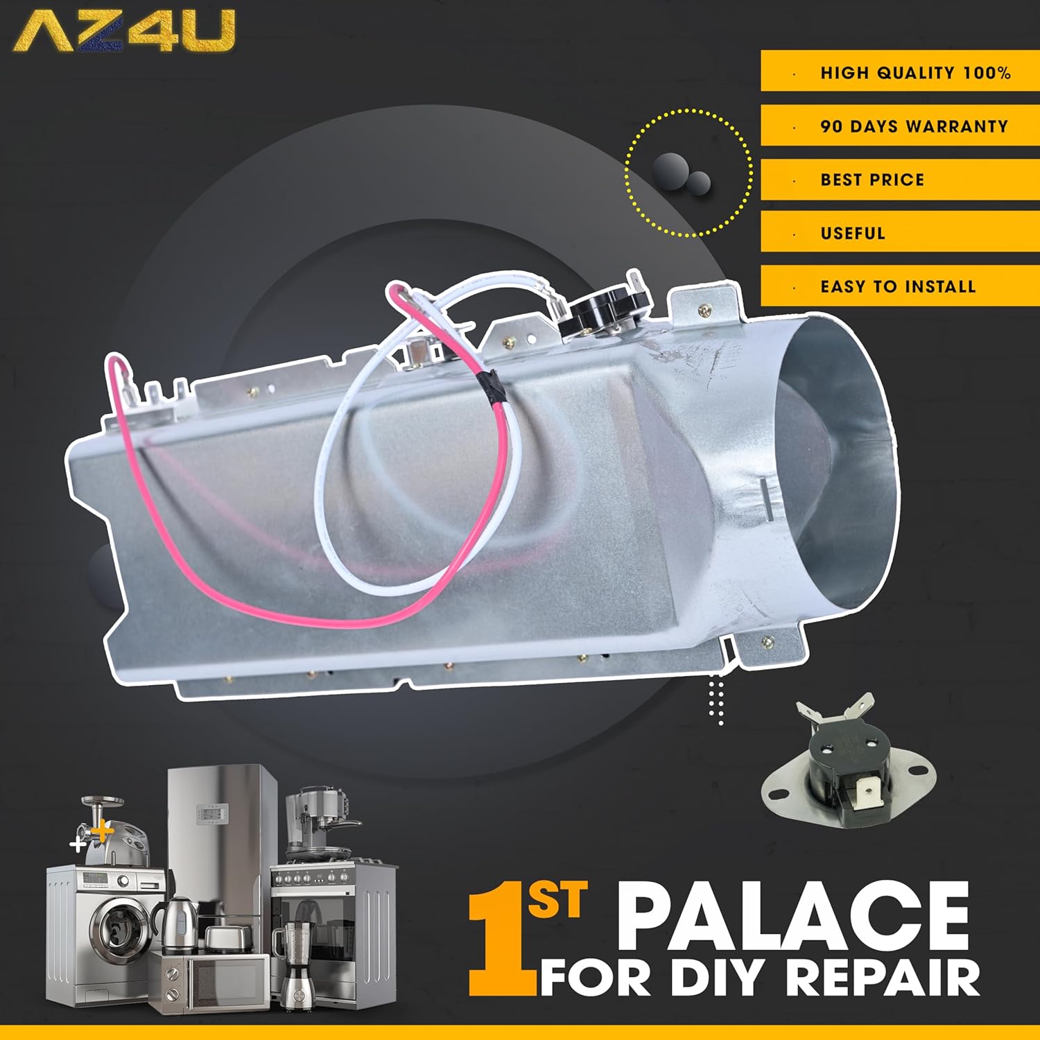 Dryer Heating Element Assembly Replaces For LG DLEX2650R DLEX7177WM DLEX9000V DLEX8100V DLEX3370V DLEX3370W DLEX7700VE DLE2050W DLEX5000V DLEX8000V DLEX3250W DLEX3875V DLEX3875W DLEX3885C DLEX3885W