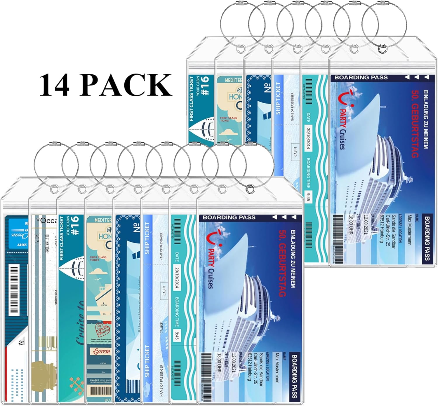 Luggage Tag for Cruise Ship Essentials 14 Pack for NCL