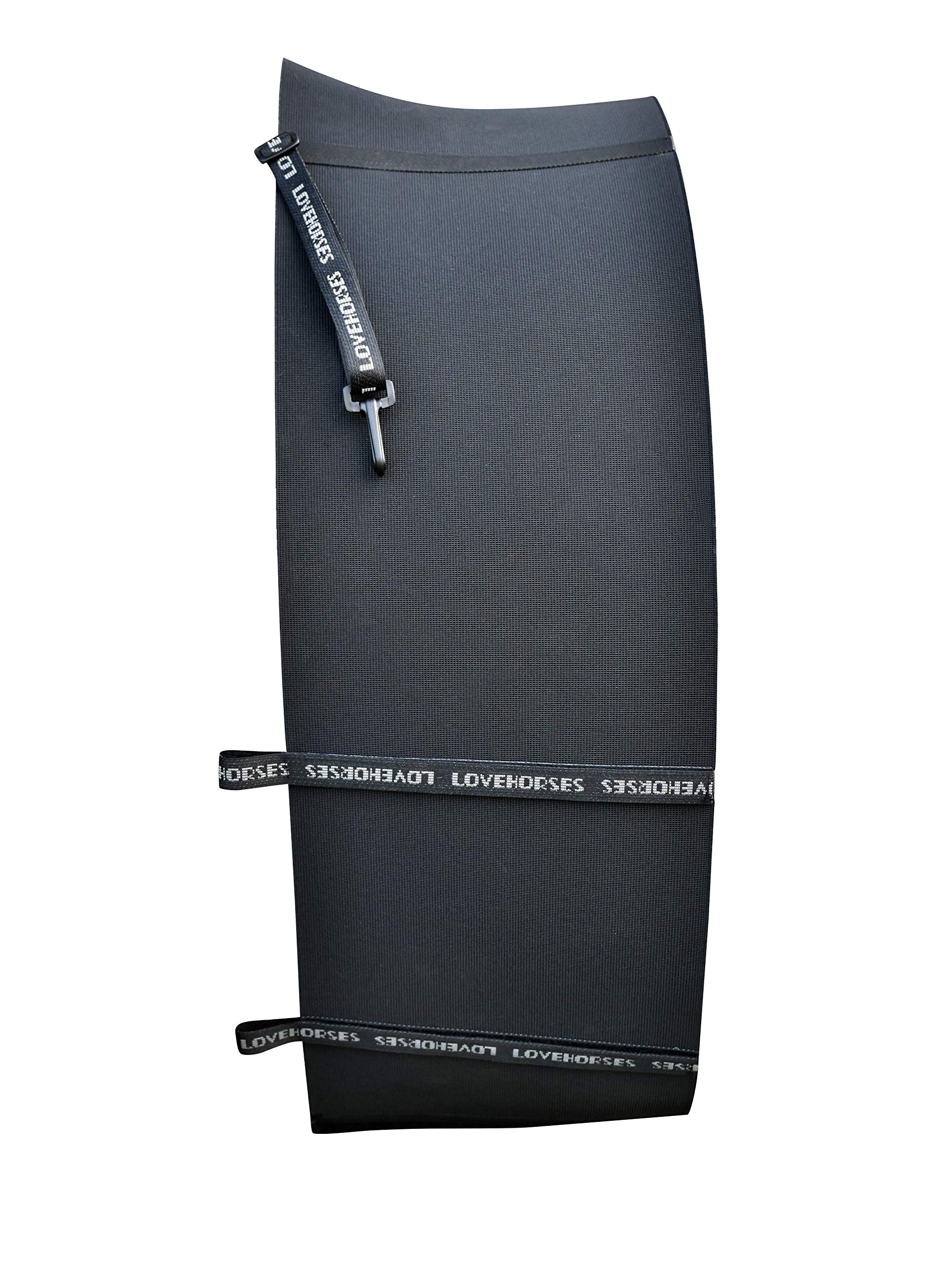 LOVEHORSES Schutzgurt Deluxe – Die erste, das Original - Standard 100 by Oeko-TEX® Zertifiziert. Made in Italy - (Full, SCHWARZ)