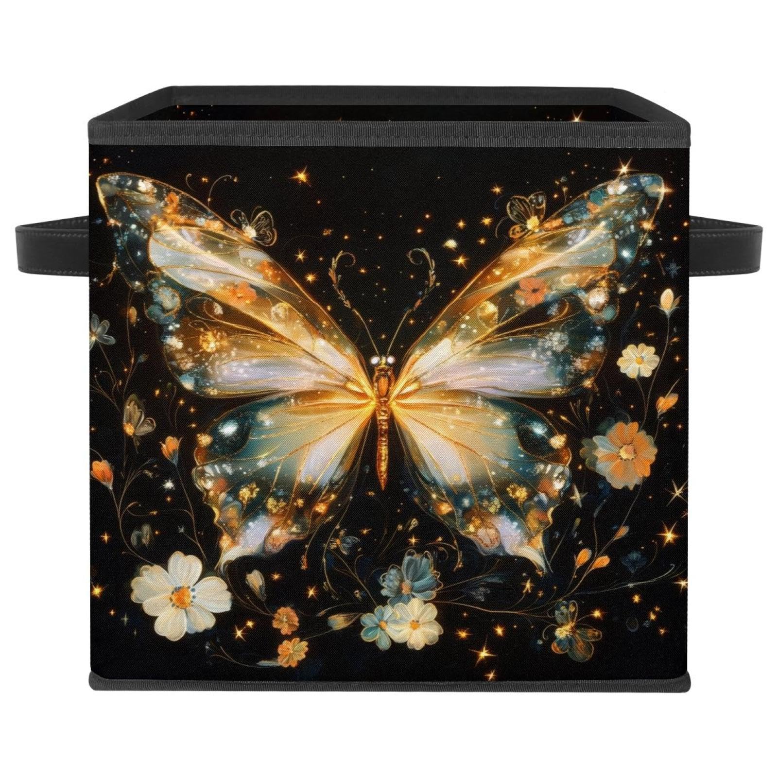 Boîte de rangement papillon 28cm en tissu Oxford pliable
