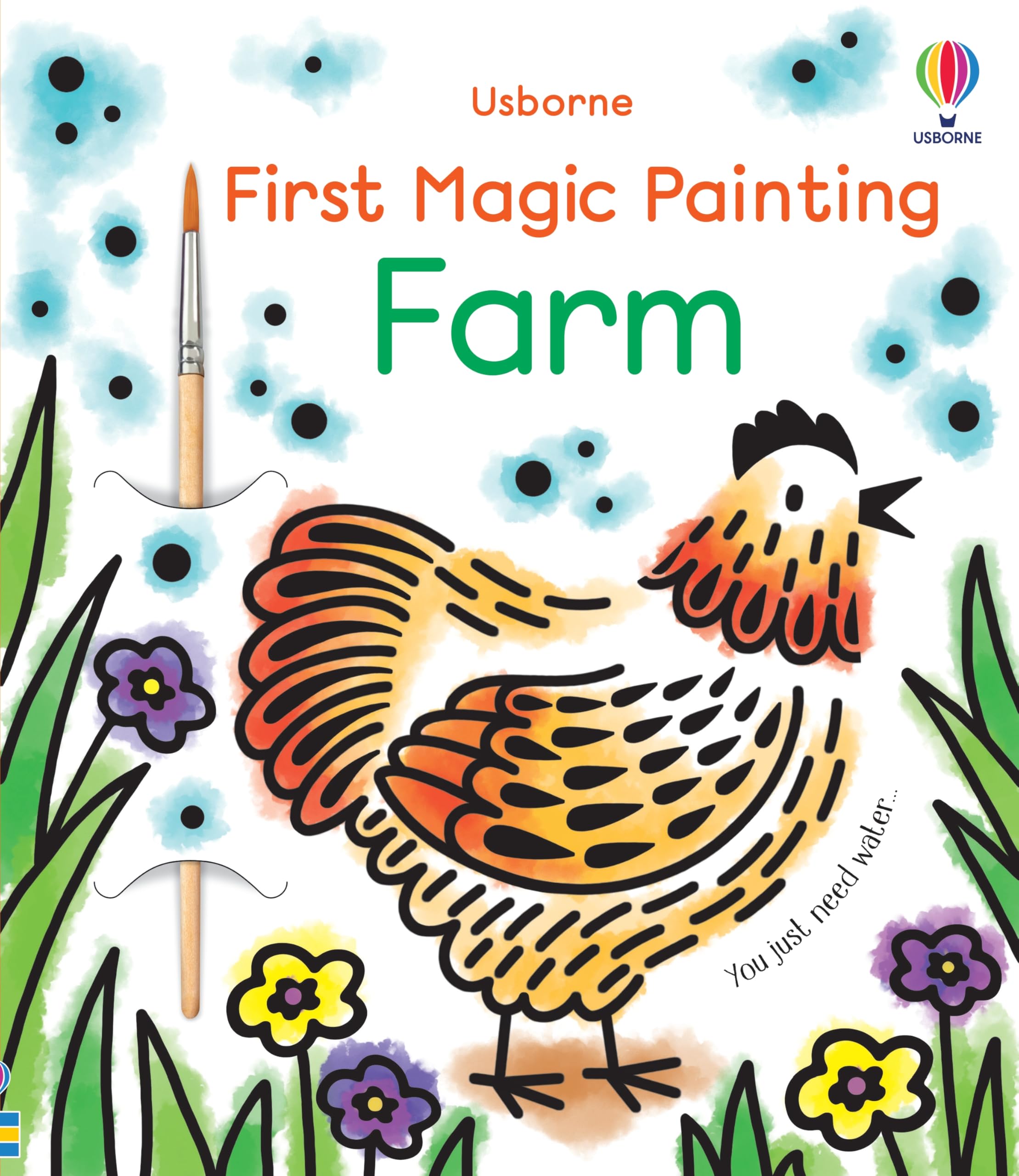 First Magic Painting Farm: A Simple Water Book for Children (Ages 3-6) - Brush to Watch Farm Designs Burst Into Color