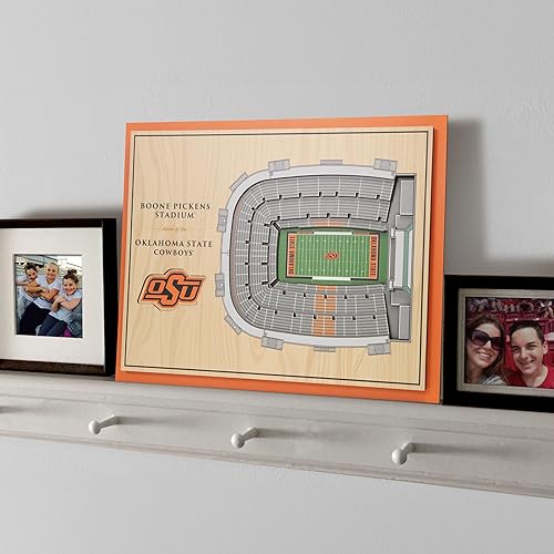 Miniatura 147 de YouTheFan NCAA Oklahoma Sooners - Arte de pared 3D de 5 capas con vista al estadio, Gaylord Family Oklahoma Memorial Stadium, 13.00 x 17.00 pulgadas