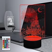 Masshomi Castle Illusion 16 Cambio di Colore Touch Telecomando LED Luce Notturna Colorato USB Carica Portatile Per Soggiorno Nursery Lampada Ragazze Principessa