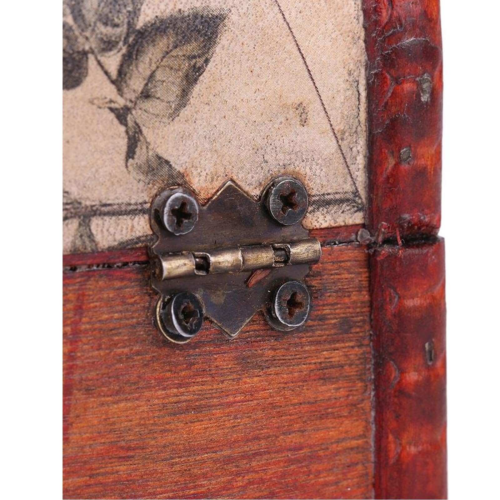 Adri - Cofre de madera pequeño para guardar joyas, joyeros de madera rusticos, mini Cofre Vintage para Joyas, ideales para regalitos y detalles. (COFRE SIN ASA, 9,3 X 6,5 X 6,4 CM)