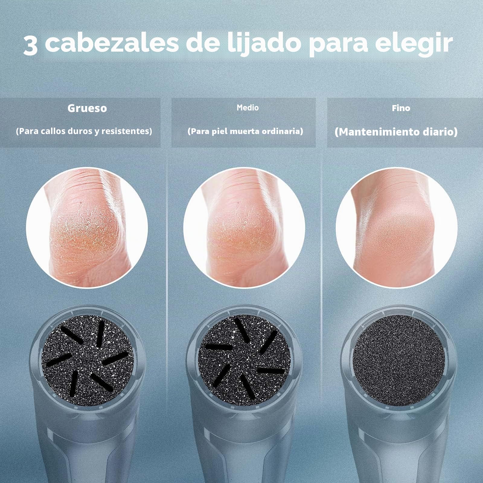 Lima Electrica Pies Recargable Callos Pies Eliminar con Succión al Vacío 3 Repuesto Rodillos 2 Velocidades IPX7 Impermeable Quita Durezas Electrico Pedicura Profesional Durezas Pies