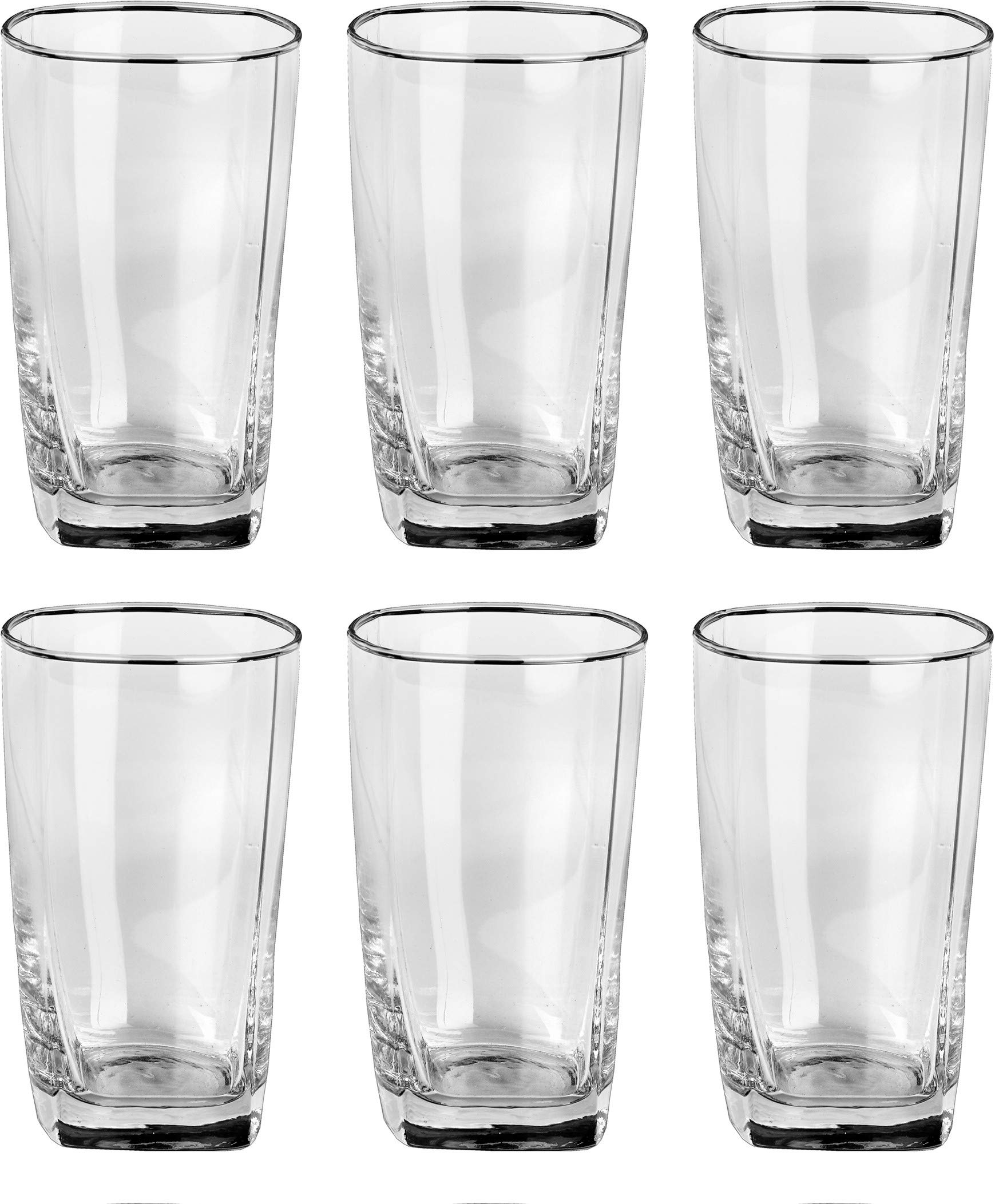 AFASTGlassesware Lifting Your Sips to Unforgettable Moments, Glass, Clear, 350 Ml, Pack of 6, 12 X 7 X 7 CM