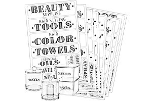Talented Kitchen 72 Preprinted Farmhouse Water-Resistant Bathroom & Makeup Organization Label Stickers