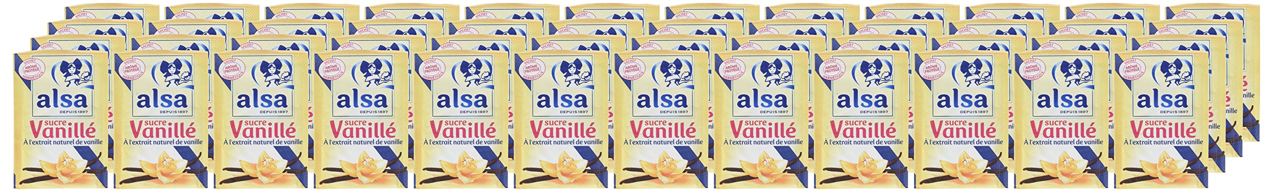 Alsa Sucre Vanillé à Extrait Naturel de Vanille x12 Sachets 90g - Lot de 4
