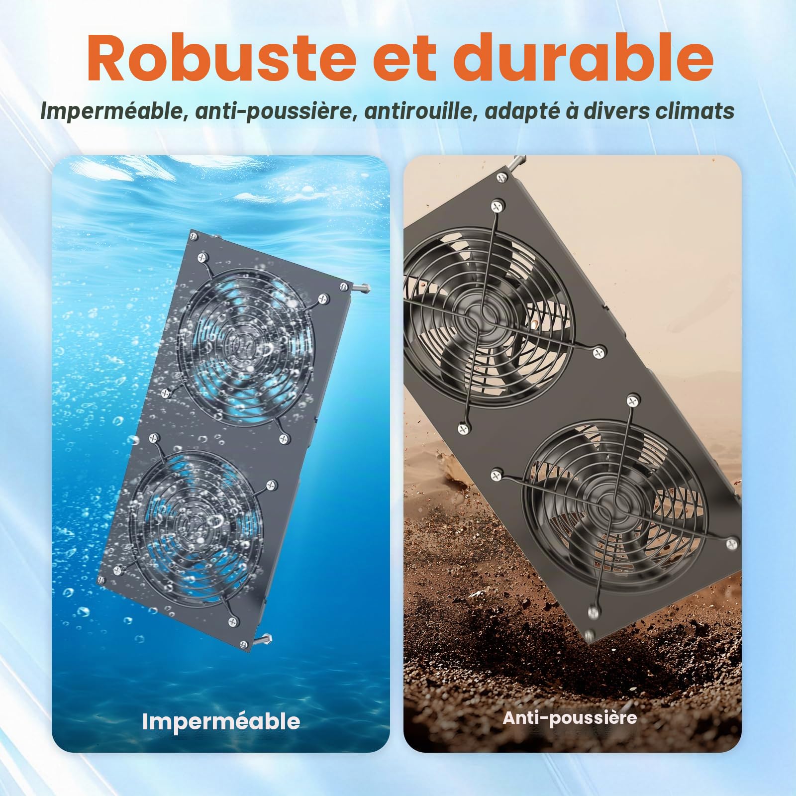 Ventilateur solaire 12 W pour petits poulaillers, serres, abris, maisons pour animaux de compagnie, échappement de fenêtre