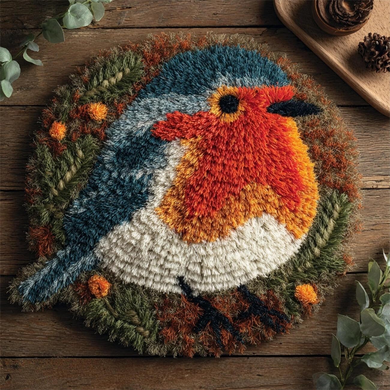 Kitquiver Tapestry Kits for Adults Colorful Bird 80x80cm