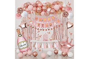 Opulent Rose Gold Birthday Decorations Kit for Women and Girls