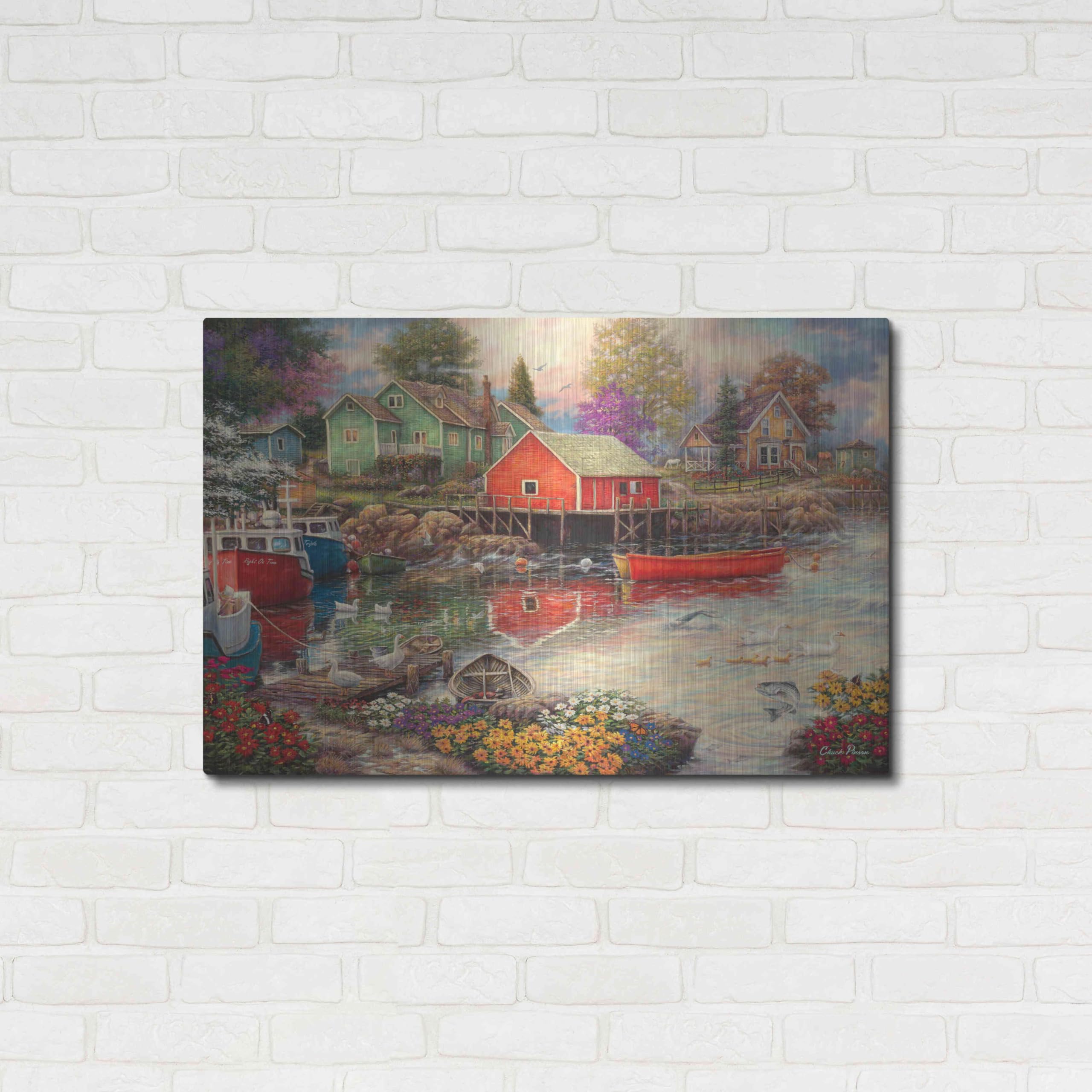 Amazon.com: Luxe Metal Art 'Quiet Cove' by Chuck Pinson