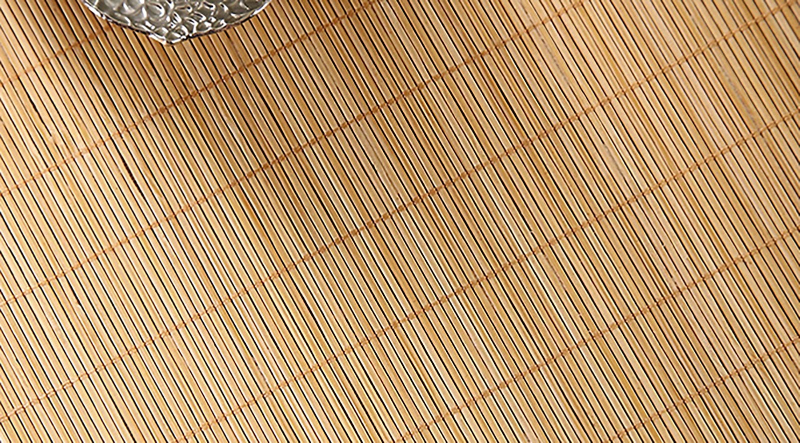 Mantel individual de madera reciclada resistente al calor, ecológico, resistente a las manchas y fácil de limpiar, disponible en 30 cm, 40 cm, 50 cm, 60 cm de ancho, color natural, 50 x 100 cm