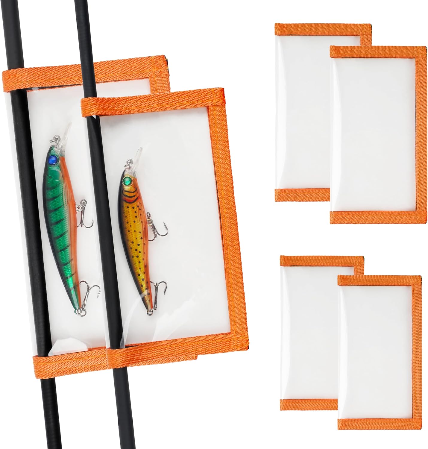 Fishing Lure Wraps, Fishing Hook Covers Durable Clear PVC Lure Covers Keeps Fishing Safe Easily See Lures Bait Storage Protector