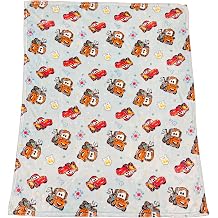 Cudlie Cars Throw Blanket Kids | Truck Blanket Plush Fleece | Race Car Blankets | Lightning McQueen & Tow Mater | Officially Licensed 40" x 50"