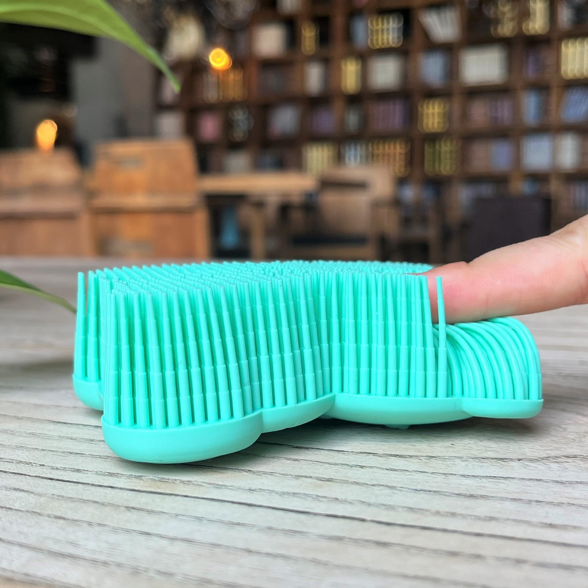 Premium Sensory Brush for Kids or Autism,Soft Silicone Body Scrubber,2 in 1 Sensory Room Occupational Therapy Brushes,Silicone Loofah,Pet Shower Brush Bath Brush Shampoo Brush - Image 2