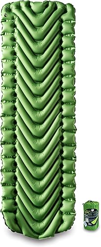 Miniatura 8 de KLYMIT Alfombrilla de dormir STATIC V LUXE con aislamiento, extra ancha (30 pulgadas), comodidad, el mejor equipo de campamento para automóvil,