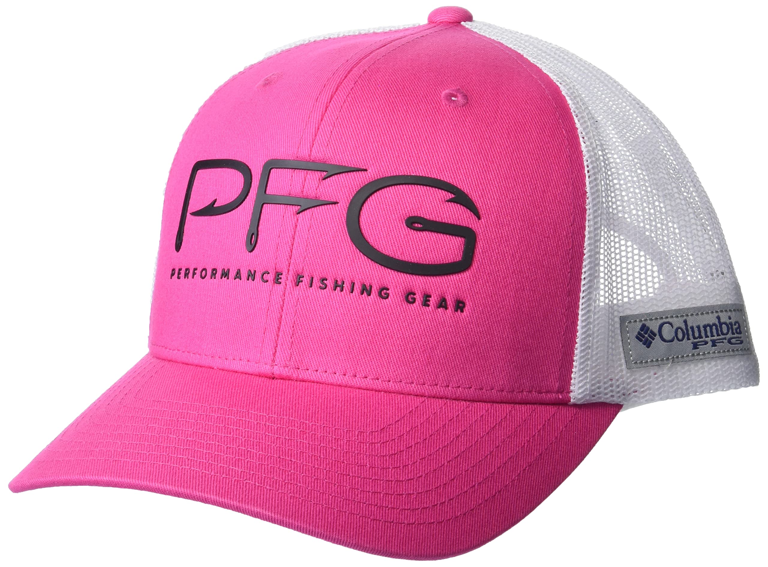 Columbia Unisex PFG Hooks Mesh Snap Back - Low, Ultra Pink, One Size