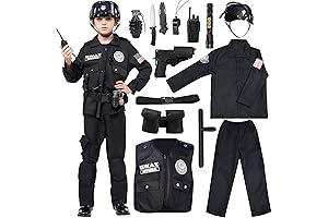 SWAT Officer Costume for Kids, Boys Special Forces Dress Up, Combat Uniform...