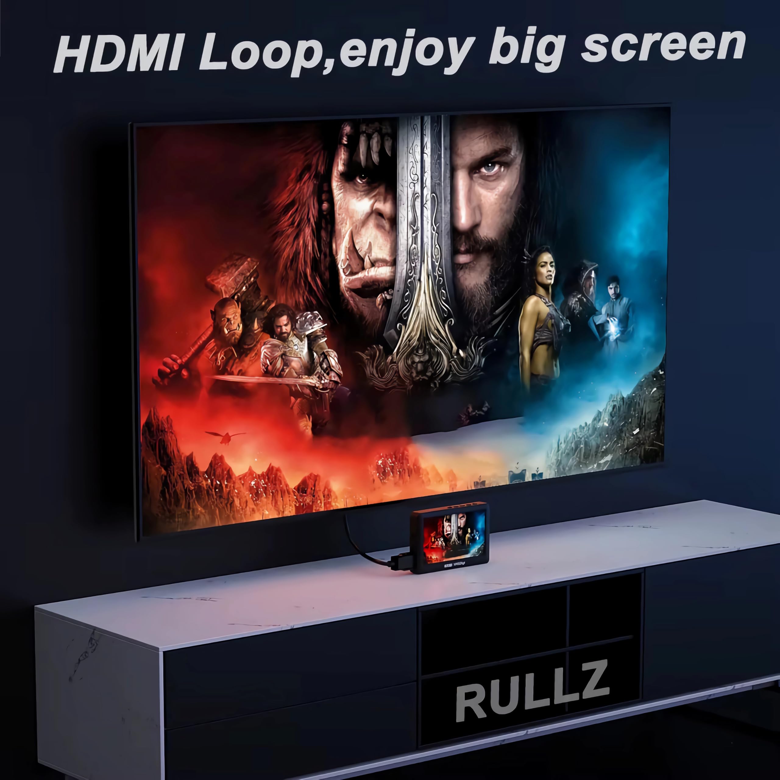 A41D VHS Digitalizador AV RCA a MP4 MP3 Convertidor con pantalla TFT de 4.3 pulgadas Grabber de vídeo USB Micro SD Grabador HDMI Salida USB-C para VHS VCR Hi8 videocámara PAL NTSC