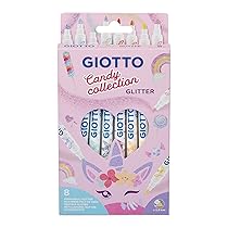 Giotto Glitter Candy Collection 8 pennarelli Colori Glitter Assortiti