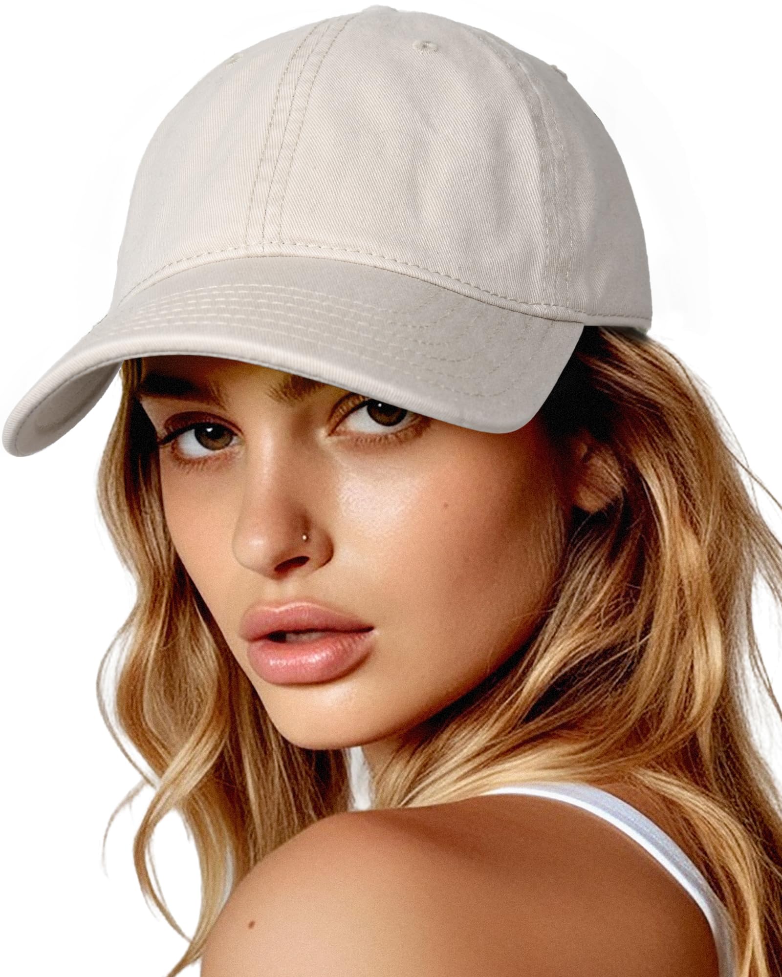 Womens Mens Baseball Cap Washed Cotton Adjustable Soft Caps Unisex Unstructured Vintage Baseball Hats