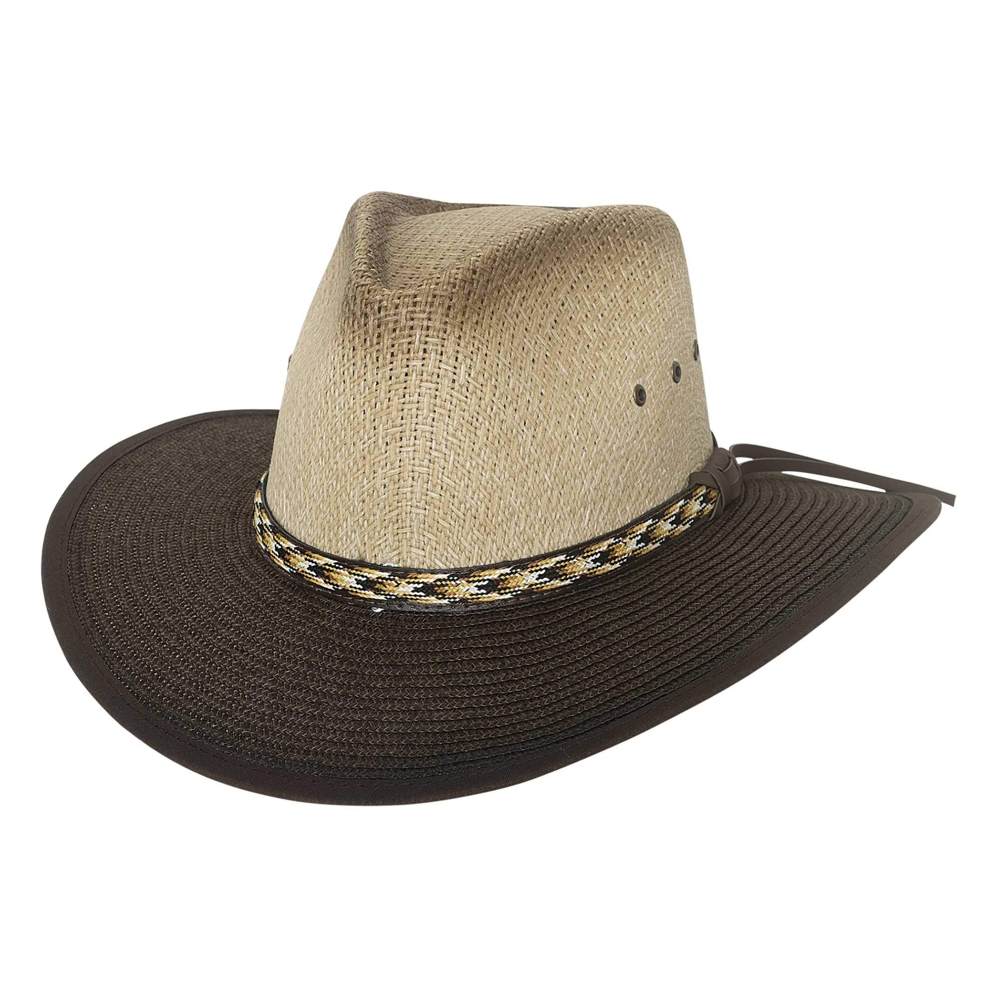 Outlandby Monte Carlo Happy Valley Natural/Chocolate Straw hat (Medium)